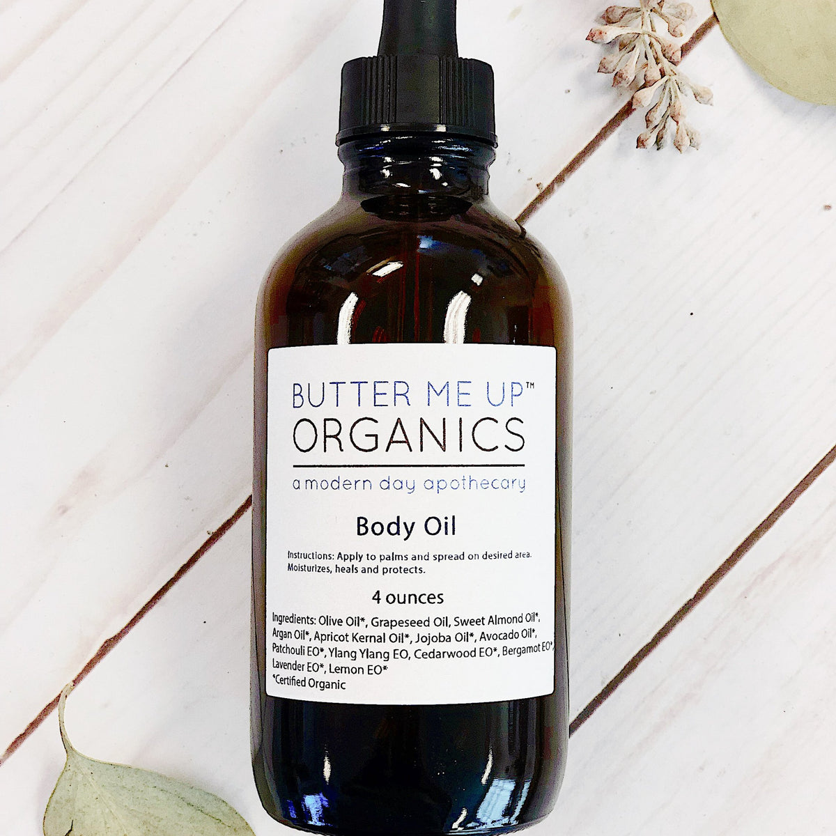 Organic Body Oil / Body Oil / Moisturizer / Organic Oils / Dry Skin