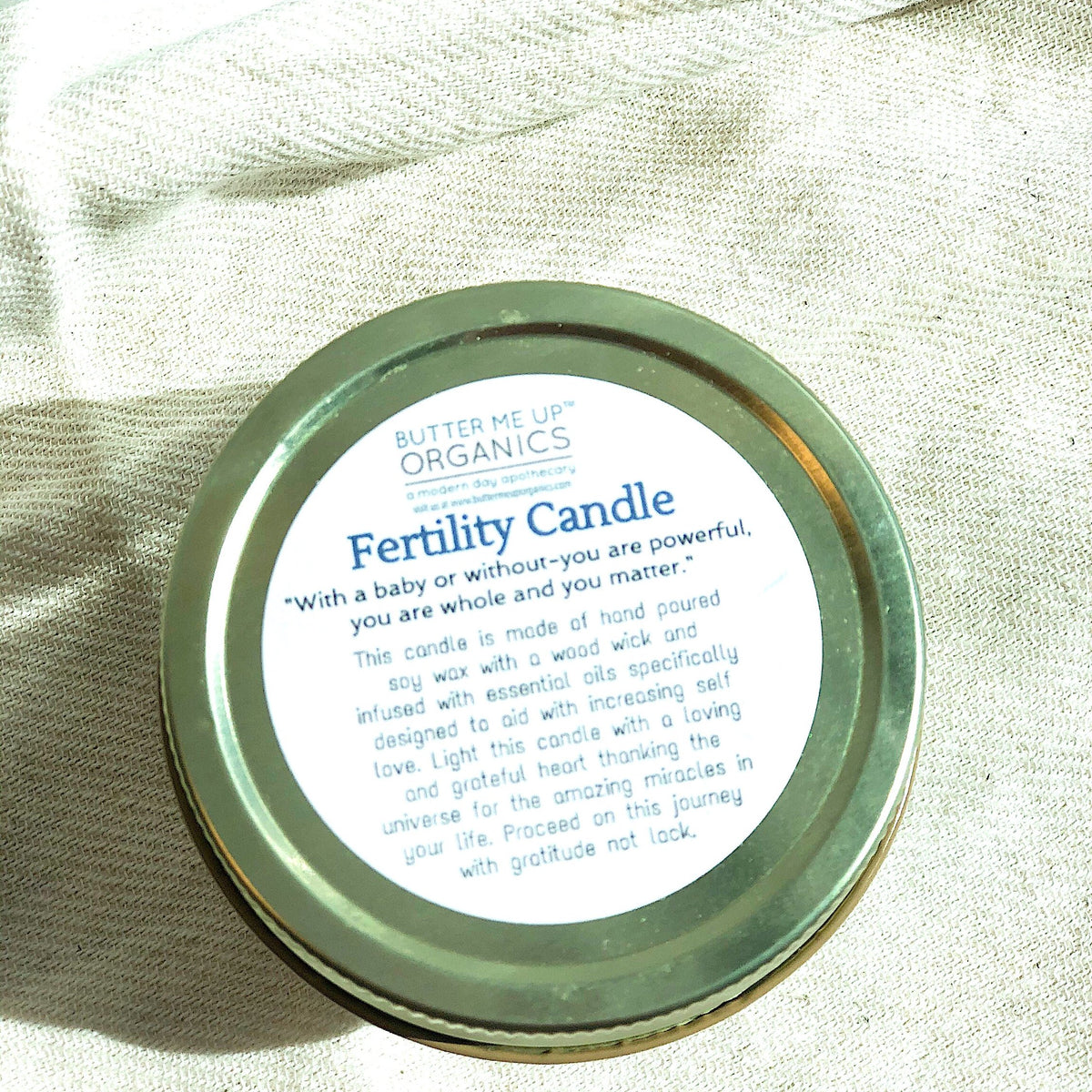 Fertility candle / crystal candle / abundance candle / butter me up